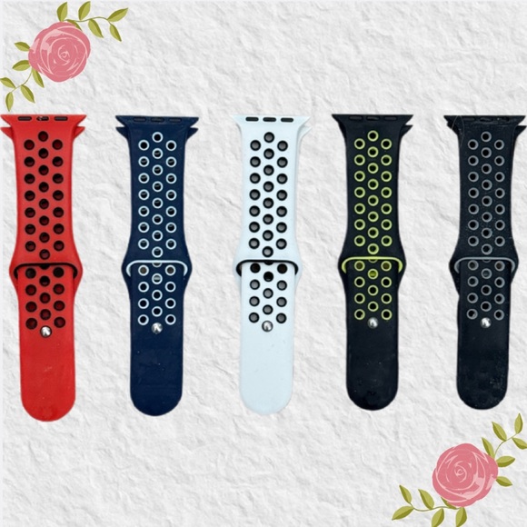 12 Piece Bundle of Generic Silicone Bands for Apple Watch - Picture 2 of 4